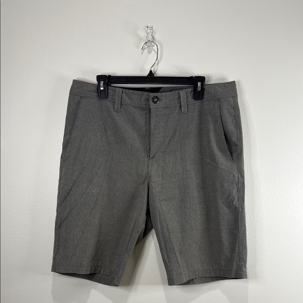 Volcom Gray Flat Front Shorts Tailored Business Casual